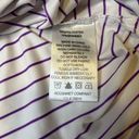 FootJoy  FJ Women's Striped 3/4 Sleeve Golf Top White Purple Small‎ Photo 3