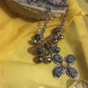 NWT New Bohemian Flower Beaded Necklace Silver & Gold Chunky Chain 20” Photo 8