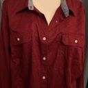 st. john's bay  Long Sleeve Regular Fit Cabaret Red Button Up Shirt Size 3X Photo 1