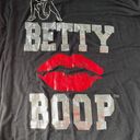 Betty Boop Universal Studios  Women Top Size Medium Bat Wing Foil Graphic Lip Photo 1