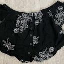 Full Tilt  Black Off The Shoulder Floral Cropped Blouse Top Shirt Photo 0