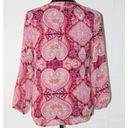 Krass&co NY& Heart Hues Paisley Sheer Blouse Xs Photo 1