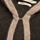 Tommy Hilfiger  Vintage 90’s Hooded Lambswool Rabbit Hair Cardigan Sweater Grey L Photo 3