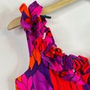 Vintage Waltah Clarkes Hawaiian Ruffle Barkcloth Tropical Sleeveless Maxi Dress Size undefined Photo 3