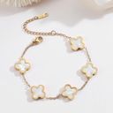 Gold Plated Clover Lucky Bracelet for Women 18K Gold Plated Clover Lucky Photo 0