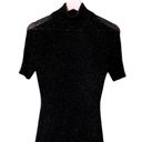 Tracy Reese  New York black metallic knit semi sheer short sleeve top Small Photo 62