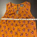 Modcloth  Orange Pink Floral Keyhole Neck Tank Top Women’s Size XS Photo 6