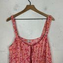 American Eagle  Pink Orange Floral Peplum Ruffle Hem Mini Strap Dress XXL Photo 1