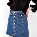 ZARA Button Front Denim Skirt Photo 0