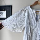 Tuckernuck  NWT Blouse Finley Flutter Sleeve White Lace Eyelet Top Size S Photo 3