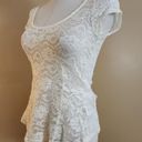 Kirra Ivory Floral Lace S/S Top, Women's S Photo 6