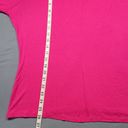Lane Bryant  Women Shirt Size 14 Pink Stretch Preppy Beaded Scoop Chic 3/4 Sleeve Photo 5