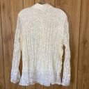 Coldwater Creek  | Cream Ruffle Front Long Sleeve Crinkle Blouse 1X Photo 1