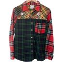 Blair WOMEN’S Vintage  mixed plaid embroidered flannel shirt Photo 0