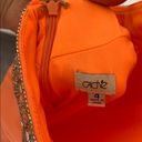 Cache  Orange and Silver One Shoulder Backless Prom Dress Size 4 Photo 5