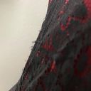 Chelsea & Violet Black Lace Over Red Short Sleeve High Low Dress Size Small Photo 4