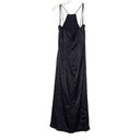 After Six  Halter Midi Dress With Draped Tulip Skirt in Midnight Size 14 NWT Photo 2