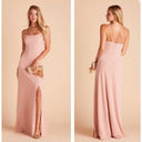 Birdy Grey NEW  Womens M Ash Dusty Rose Pink Maxi Dress Draped Neck Bridesmaid Photo 2