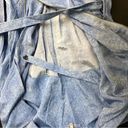 Juicy Couture Y2K  Trench Coat Baby Blue Sky Blue Long Zip Up Denim-ish Pattern L Photo 14