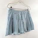 Kyodan  Gingham Plaid Pattern Picnic Battle Pleated Golf Skort Skirt Blue Medium Photo 7