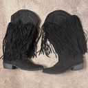 Qupid Boutique Black Fringe cowboy/ cowgirl boots Photo 0