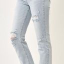 Risen Lightwash HIGH RISE DISTRESSED STRAIGHT LEG JEANS Photo 2