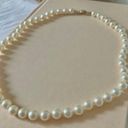 American Vintage Vintage “Imelda” White Pearl Necklace 18.5” Gold Marquis Fishhook Clasp Classic Photo 4