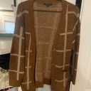 Cyrus  Drop V Button Front Plaid Cardigan Small Photo 2