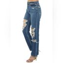 Cello  High Rise 90's Boyfriend Jeans Distressed Destroyed Straight Leg Size 7 Photo 6