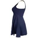 Aeropostale Womens Dress Cutout Jeweled Bodice Fit and Flare Navy Blue Large Photo 7