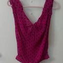 belle du jour  Sheer Tie Front Blouse Pink/Black Size S Photo 3