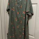 Ava & Viv  short sleeve green floral shirt dress size 3X Photo 3