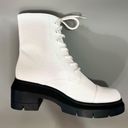 Stuart Weitzman NWOT  Nisha Military Combat White Boots  9.5C Photo 1