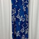 Vintage Blue Royal Hawaiian  Floral Hawaiian Maxi Dress Sz.6 Photo 6