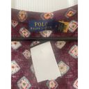 Polo  Ralph Lauren Block Print Linen Button Front Top, Size 8, A06, NWT, $78 Photo 3