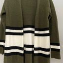 It’s Our Time  Green/Olive Striped Cardigan Sweater Photo 0