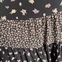 American Eagle Black floral color block maxi skirt | small Photo 1