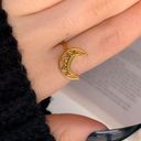 The Moon cute ring | size 7 | high quality | aesthetic | sacred geometry | witchy | Photo 1