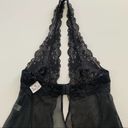 Frederick's of Hollywood Frederick’s of Hollywood Black Babydoll Lace Mesh Open Front Slip Dress Lingerie Photo 9