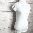 Glitz  Y2K White Semi Sheer Zipper Pocket Top Size Small Photo 2