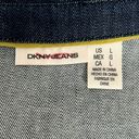 DKNY  Jeans Vintage Y2K Gathered Bib Yoke 3/4 Sleeve Dark Denim Jacket Photo 6