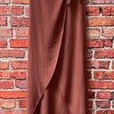 Topshop Bronze  High Low Wrap Flowing Maxi-Length Skirt Photo 1