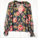 Majorelle  Floral Ruffle Semi Sheer Peasant Top Photo 2