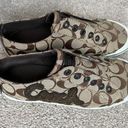 Coach Brown Beige Tan Sneakers Slip Ons Photo 2