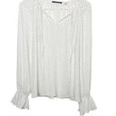 T Tahari Tahari polka dot blouse white black size medium NWOT d Photo 0