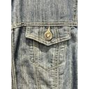 Christopher & Banks  Stretch Denim Jean Jacket Ruffle Trim Women’s Size XL Photo 1