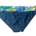 La Blanca NWT  Vintage Y2K Ruched Tropical Waist Black Bikini Bottom Size 12 NEW Photo 1