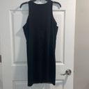 Esley NWT  Black Fitted SILVER metallic Print Bodycon Party Event Dress Photo 6