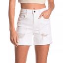 L'Agence  White Balboa Double Roll Shorts Women Size 24 NWT Distressed Photo 1