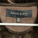 Anne Klein  Brown Faux Suede & Fur Overcoat Photo 5